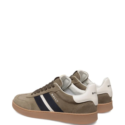 Men's Bally Retro Crest Khaki Green Sneaker