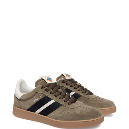 Men's Bally Retro Crest Khaki Green Sneaker