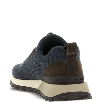 Men’s Brunello Cucinelli Mesh Navy Blue Sneakers