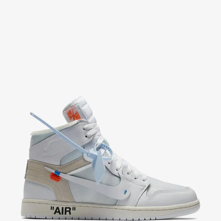 Men's Virgil Abloh Archive x Nike Air Jordan 1 High OG Alaska Shoes