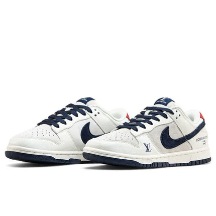 Men's SB Dunk Low x Louis Vuitton Grey Blue Red Sneakers