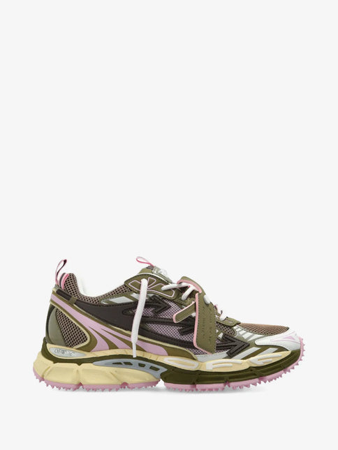 Men's Off-White Black 'Be Right Back' Mesh Sneakers In Green