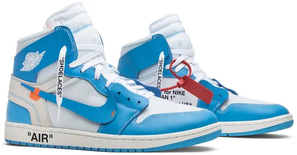 Men's Nike Air Jordan 1 x Off-White University Blue Shoes