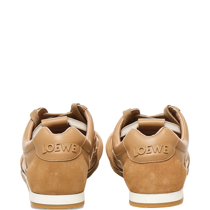 Men' Loewe Ballet Runner 2.0 In Nylon And Calfskin Beige Sneaker