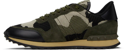 Men's Valentino Garavani Rockrunner Olive Beige Sneakers