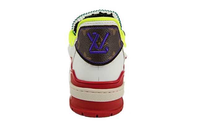 Men's Louis Vuitton LV Trainer White Turquoise Sneakers