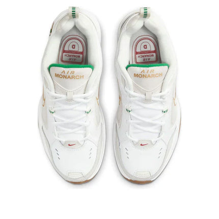 Men's Air Monarch 4 White Lucky Green Gold Shoes