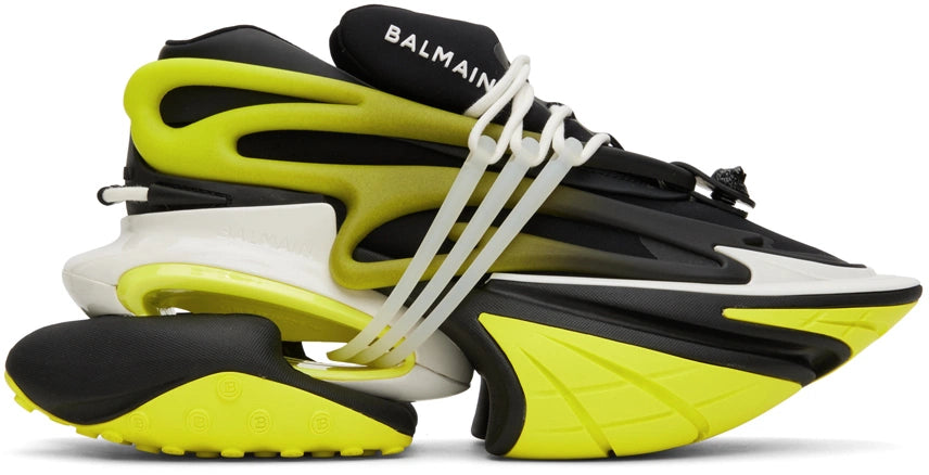 Men's Balmain Unicorn Low-Top Black Green Sneakers