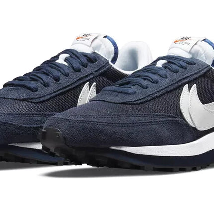 Men's Fragment × sacai × Nike LD Waffle Blackended Blue Shoes