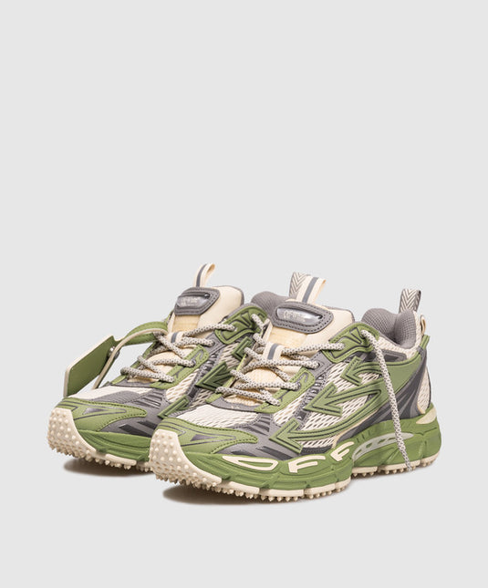 Men's Off-White Be Right Back Sneaker Met Mesh Details In Green
