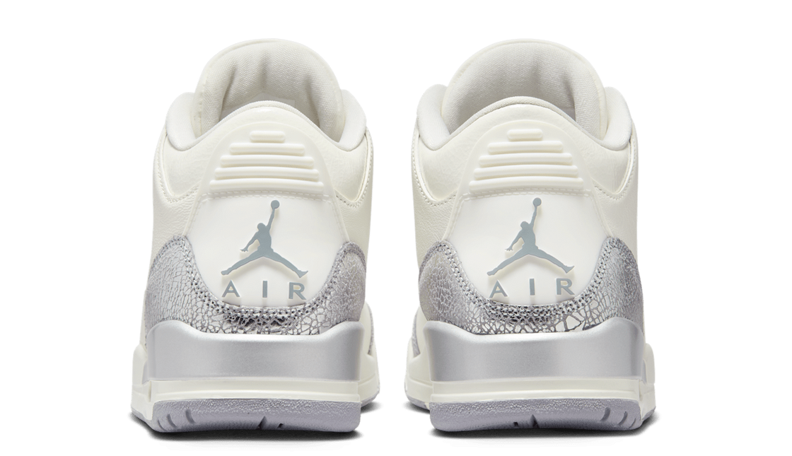 Men's Nike Air Jordan 3 Metallic Silver Shoes