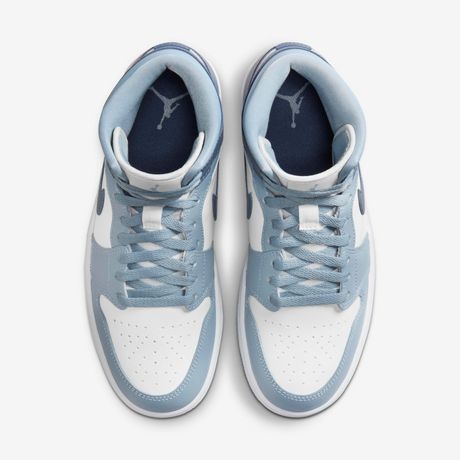 Men's Nike Air Jordan 1 Mid Two-Tone Blue Shoes