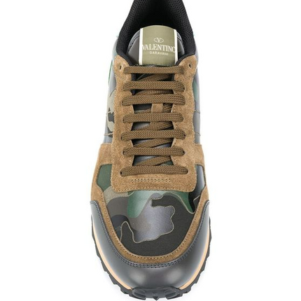 Men's Valentino Camo Rock Runners Green Sneakers