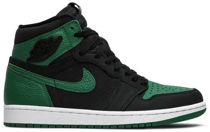 Men's Nike Air Jordan 1 High Pine Green Black 2.0 Shoes