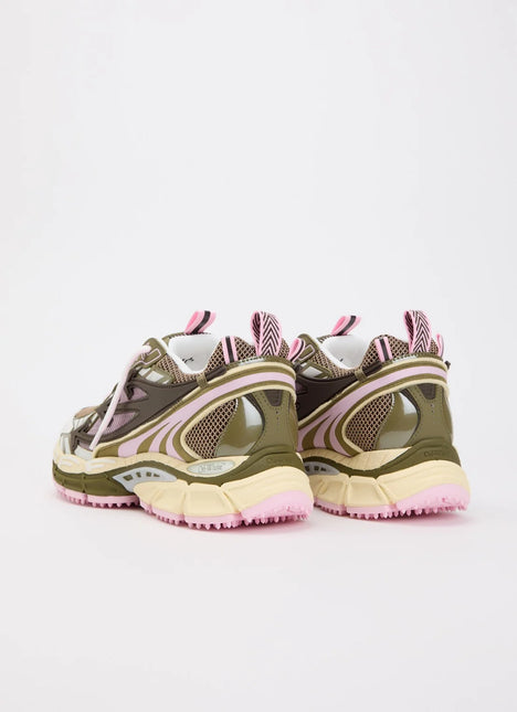 Men's Off-White Be Right Back Sneaker Met Mesh Details In Pink Green