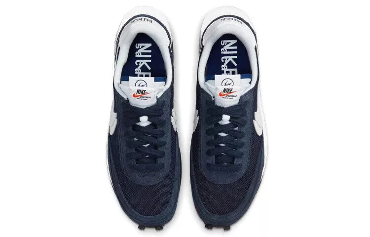 Men's Fragment × sacai × Nike LD Waffle Blackended Blue Shoes