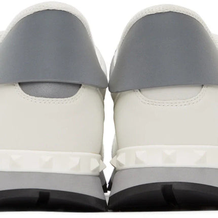 Men's Valentino Camo Rock Runners White & Silver Sneakers