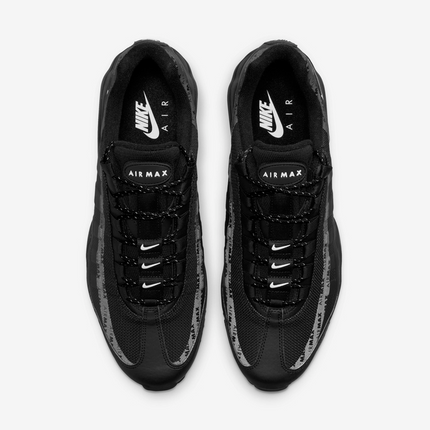 Men's Nike Air Max 95 Black Metallic Silver Shoes