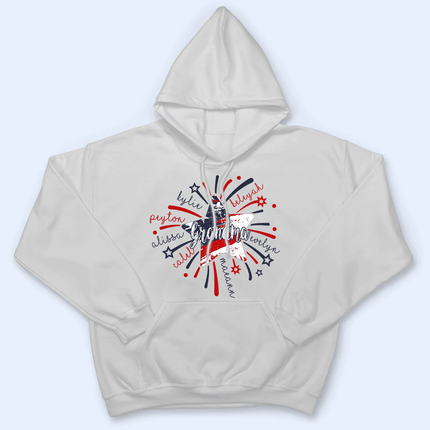 4th of July Firework America Flag - Personalized Custom T Shirt