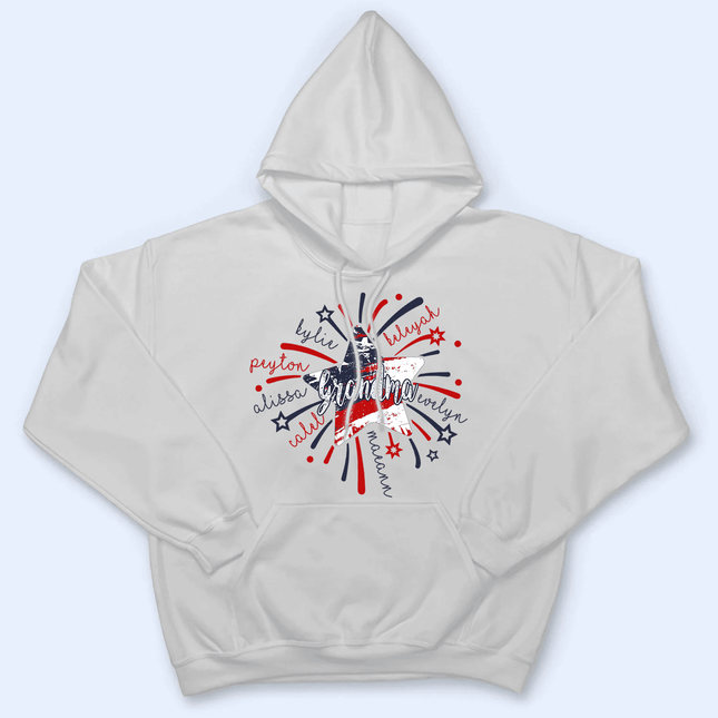 4th of July Firework America Flag - Personalized Custom T Shirt