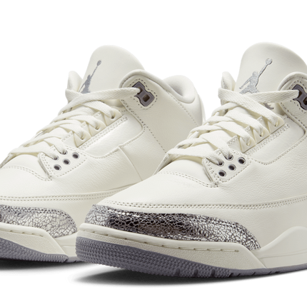Men's Nike Air Jordan 3 Metallic Silver Shoes