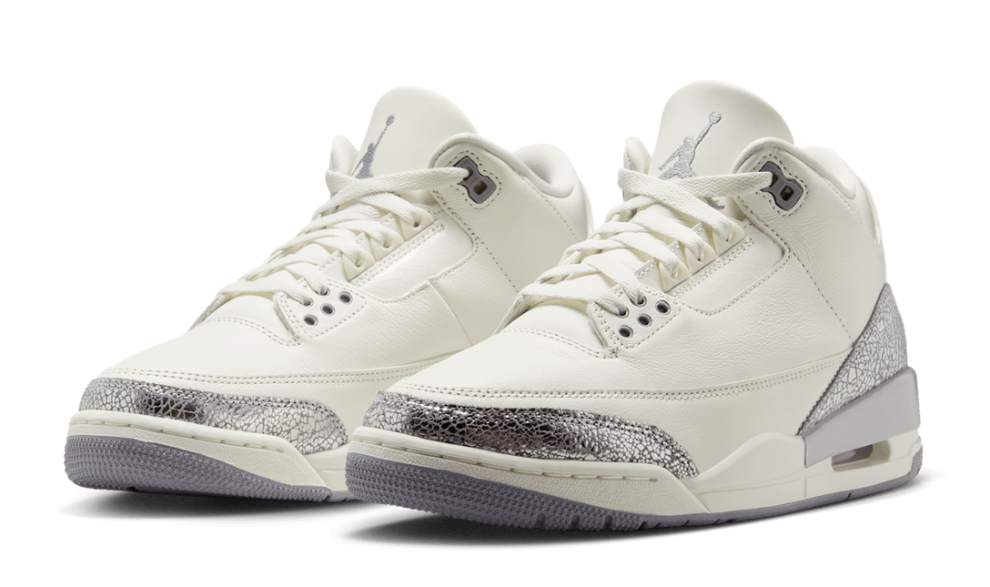 Men's Nike Air Jordan 3 Sail Cement Grey Shoes