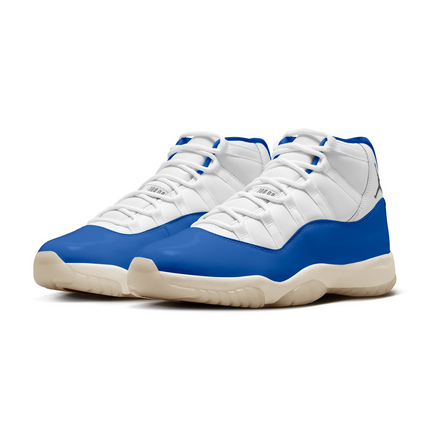 Men's Nike Air Jordan 11 Retro Sail & Sport Royal Shoes