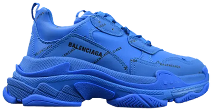 Men's Balenciaga Triple S Letter Blue Sneakers