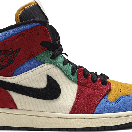 Men's Nike Blue The Great x Air Jordan 1 Mid Fearless Shoes