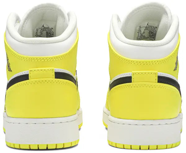 Men's Nike Air Jordan 1  Mid Dynamic Yellow Floral Shoes