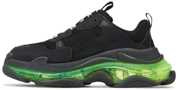 Men's Balenciaga Triple S  Black Yellow Fluo Sneakers