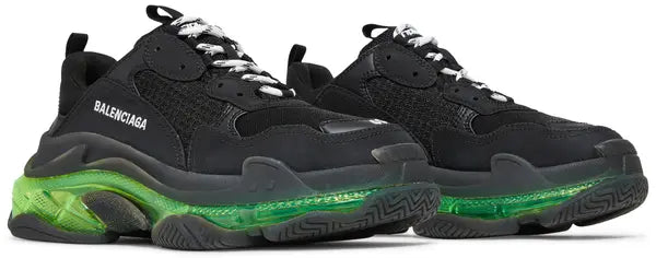 Men's Balenciaga Triple S  Black Yellow Fluo Sneakers