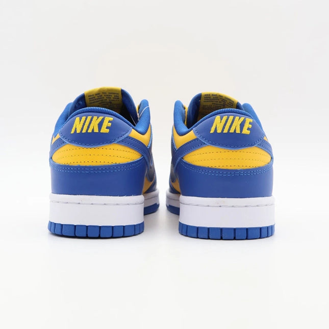 Men's Nike Dunk Low Blue Jay and University Gold UCLA Navy Blue  Shoes