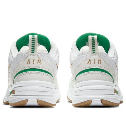 Men's Air Monarch 4 White Lucky Green Gold Shoes