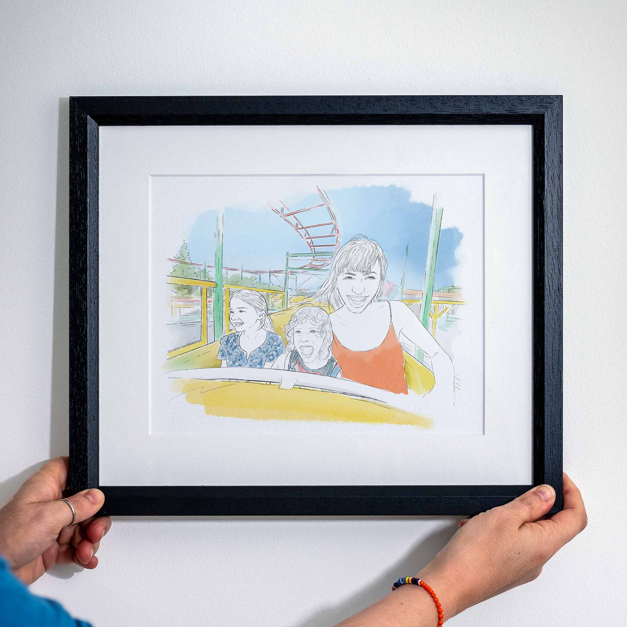 Watercolour Line People Portrait - Custom Portrait Art