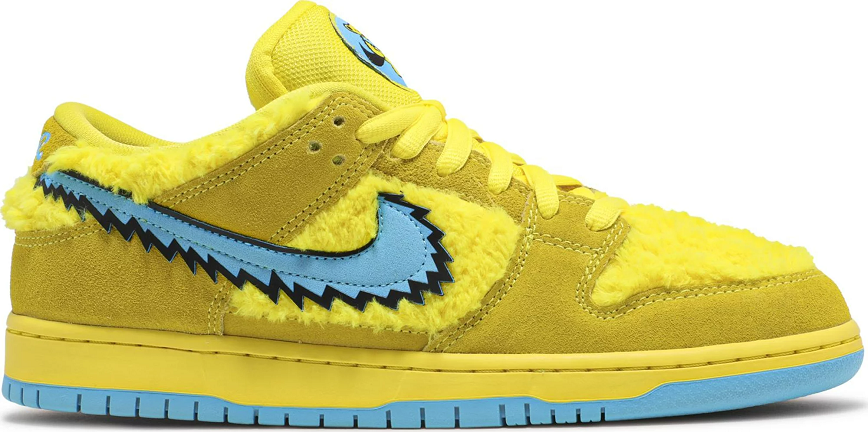 Men's Grateful Dead × Nike SB Dunk Low Bears Opti Yellow Shoes
