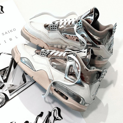 Men's J Balvin X Air Jordan 4  'Rayo Iron Man' Shoes