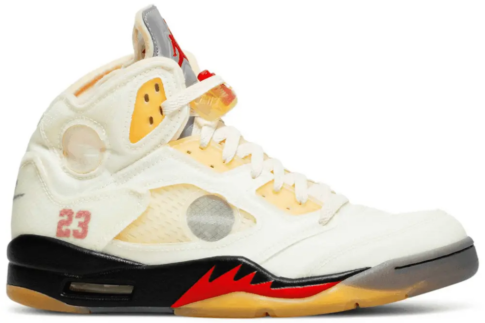 Men's Nike Air Jordan 5 Retro SP x Off-White Sail Shoes
