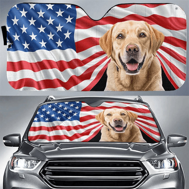 Custom Auto Windshield Sunshade, Car Window Protector - Personalized Photo Gift, Independence Day