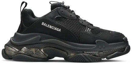 Men's Balenciaga Triple S  Clear Sole - Black Sneakers