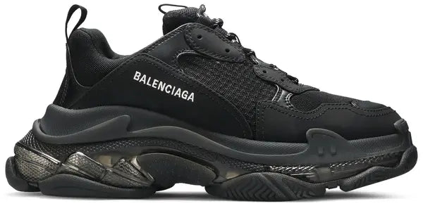 Men's Balenciaga Triple S  Clear Sole - Black Sneakers