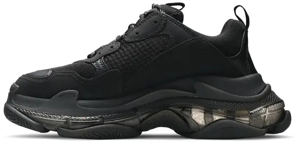 Men's Balenciaga Triple S  Clear Sole - Black Sneakers