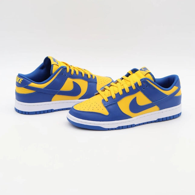 Men's Nike Dunk Low Blue Jay and University Gold UCLA Navy Blue  Shoes