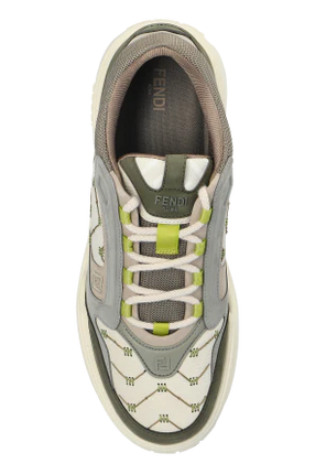 Men's Fendi Roma Match Green Sneakers
