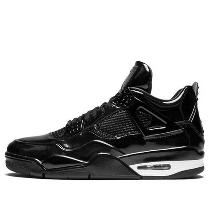 Men's Nike Air Jordan 4 11Lab4 Black Patent Leather Shoes