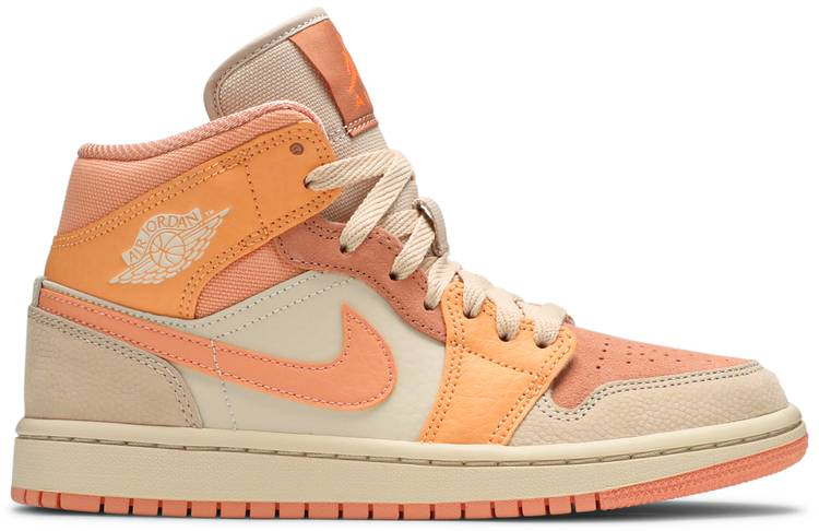 Men's Nike Air Jordan 1  Mid Apricot Shoes