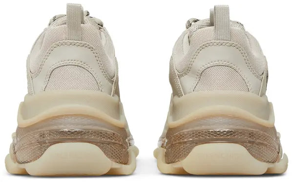 Men's Balenciaga Triple S  Clear Sole - Beige Sneakers