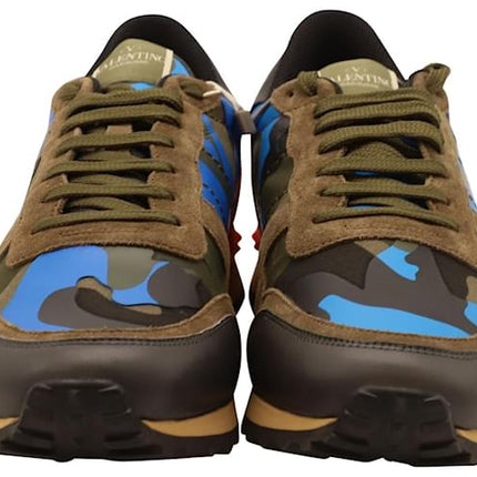 Men's Valentino Camo Rock Runners Multicolor Sneakers