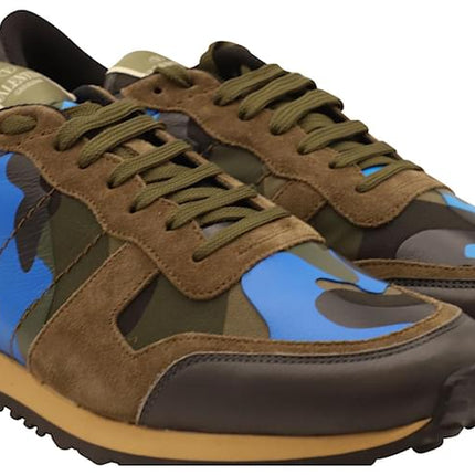 Men's Valentino Camo Rock Runners Multicolor Sneakers