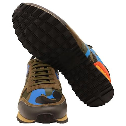 Men's Valentino Camo Rock Runners Multicolor Sneakers